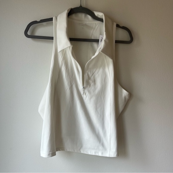 Old Navy Powersoft White Collared tank top 2X Athletic Golf Activewear Nwt - Picture 3 of 11